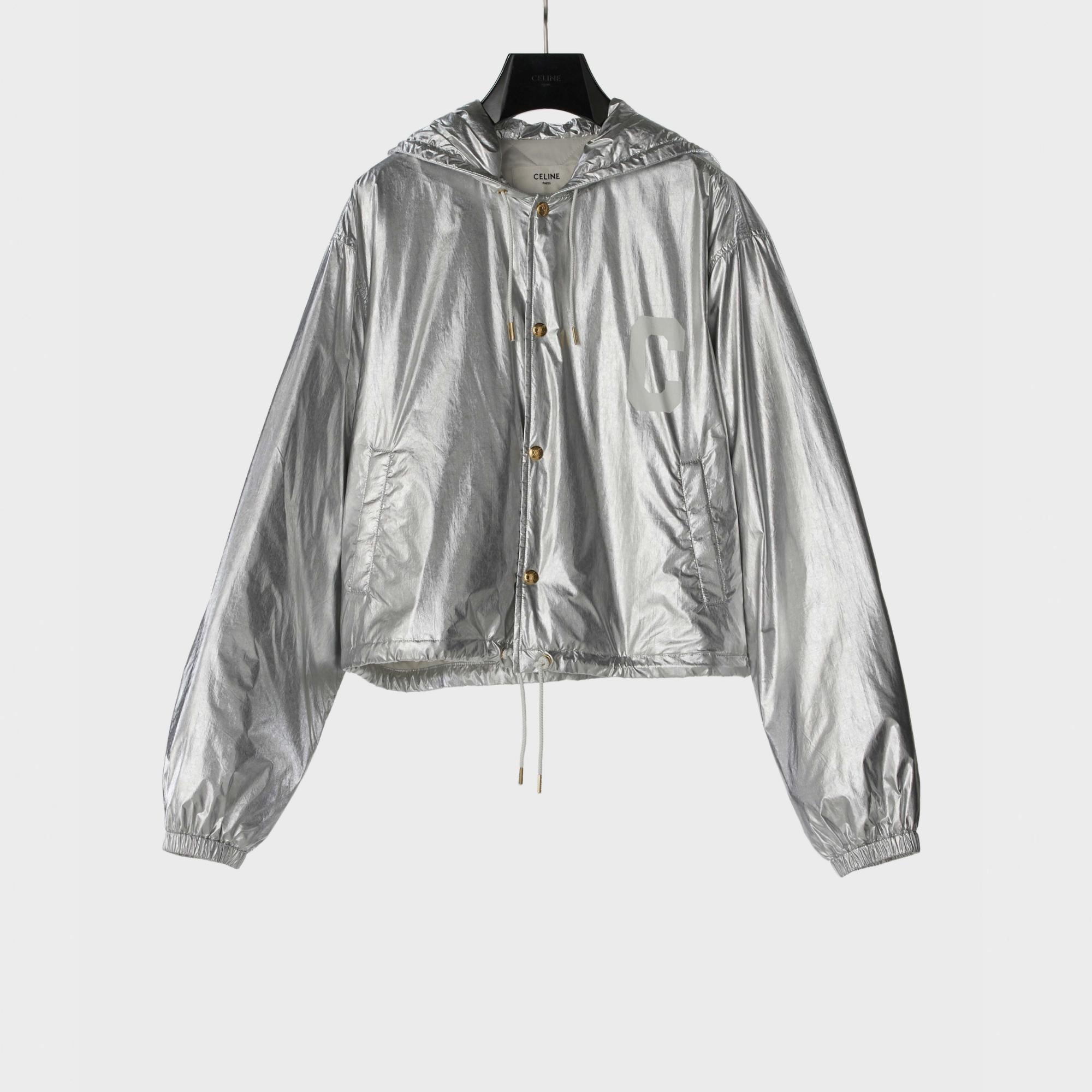 Cropped Skate Jacket - Silver
